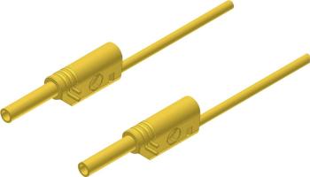 SKS Hirschmann MVL S 200/1 Au bezpečnostné meracie káble [lamelový zástrčka 2 mm  - lamelový zástrčka 2 mm ] 2.00 m žltá