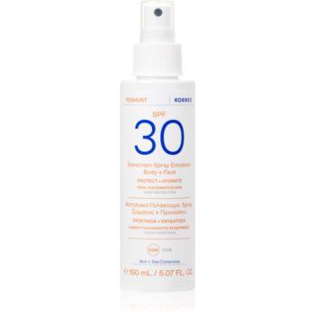 Korres Yoghurt opaľovacie mlieko v spreji SPF 30 150 ml