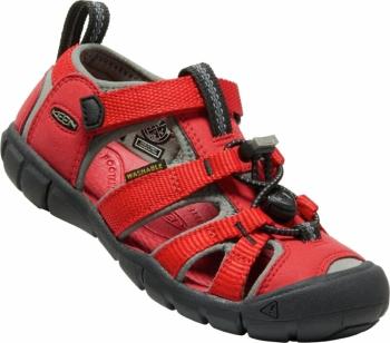 Keen Detské turistické topánky Seacamp II CNX Children Sandals Racing Red/Gargoyle 30