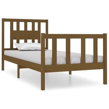 Rám postele medovo hnedý masívne drevo 90 × 190 cm Single, 3104096