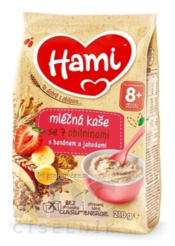 Hami mliečna kaša so 7 obilninami s banánom a jahodami (od ukonč. 8. mesiaca) 1x210 g