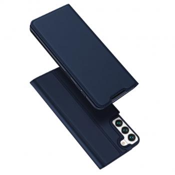 DUX DUCIS Skin Pro knižkové kožené puzdro na Samsung Galaxy S22, modré
