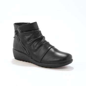 Blancheporte Vysoké topánky s plisovaním z 2 materiálov, čierne čierna 37