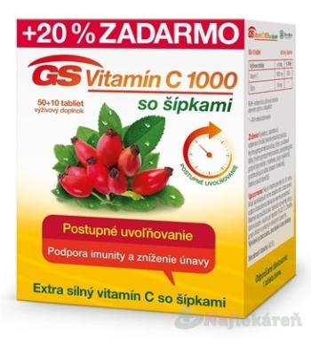 GS Vitamín C 1000 so šípkami 60 kapsúl