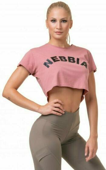 Nebbia Loose Fit Sporty Crop Top Old Rose XS Fitness tričko