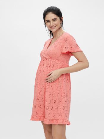 Ružové tehotenské/dojčiace šaty s madeirou Mama.licious Denise