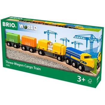 Brio World 33982 Nákladný vlak s tromi vagónmi (7312350339826)