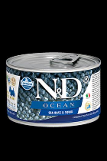 N&D DOG OCEAN Adult Sea Bass & Squid Mini 140g 1 + 1 zadarmo