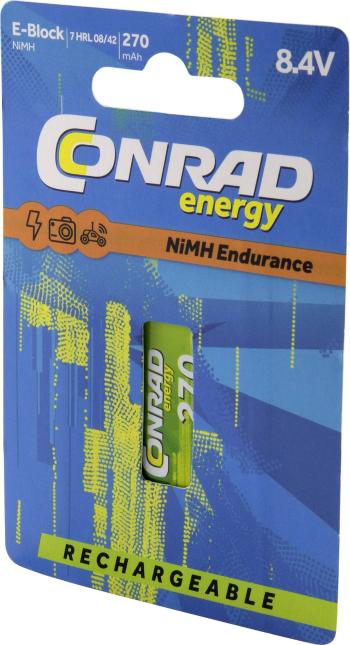 Conrad energy Endurance 6LR61 9 V akumulátor Ni-MH 270 mAh 8.4 V 1 ks