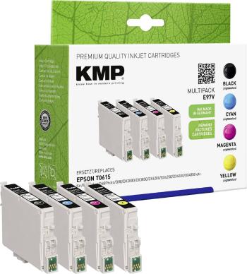 KMP Ink náhradný Epson T0611, T0612, T0613, T0614 kompatibilná kombinované balenie čierna, zelenomodrá, purpurová, žltá