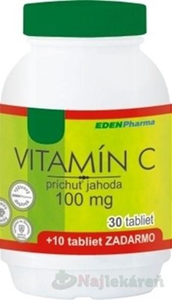 EDENPharma Vitamín C 100 mg príchuť jahoda 40 tabliet