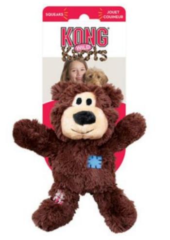 Hračka Kong Dog Wild Knots Preťahovadlo Medvedík s pískatkom, polyester, XS