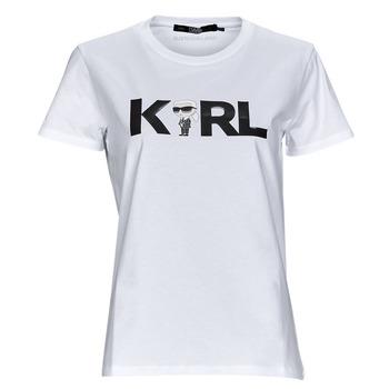 Karl Lagerfeld  Tričká s krátkym rukávom IKONIK 2.0 KARL LOGO T-SHIRT  Biela