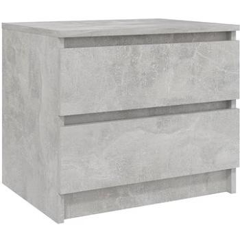 SHUMEE Nočný stolík betónovo sivý 50 × 39 × 43,5 cm drevotrieska, 806201