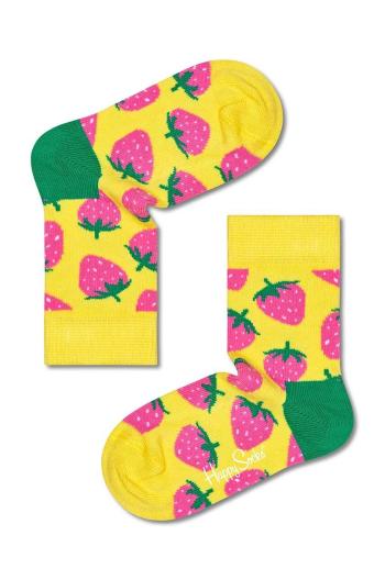 Detské ponožky Happy Socks Kids Strawberry žltá farba