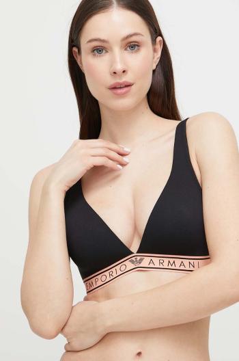 Podprsenka Emporio Armani Underwear čierna farba, jednofarebný