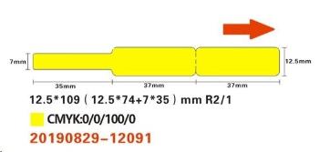 Niimbot štítky na káble RXL A2K18638301, 12,5x109mm 65ks Yellow pre D11 a D110