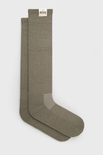 Ponožky s prímesou vlny Eivy zelená farba