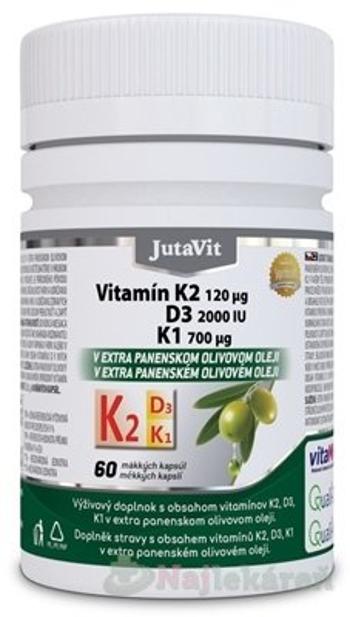 JutaVit Vitamín K2 120 µg, D3 2000 IU, K1 700 µg, 60 cps