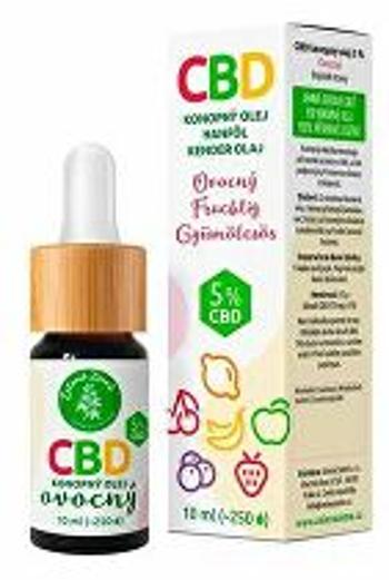 Kvapky CBD s ovocnou príchuťou 5% 10 ml