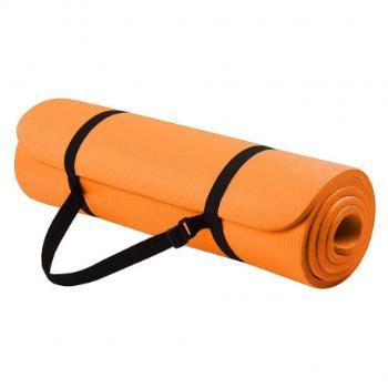 MG Gymnastic Yoga Premium protišmyková podložka na cvičenie 10mm + obal, oranžová