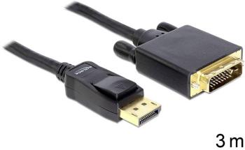Delock DisplayPort / DVI káblový adaptér #####DisplayPort Stecker, #####DVI-D 24+1pol. Stecker 3.00 m čierna 82592  ####