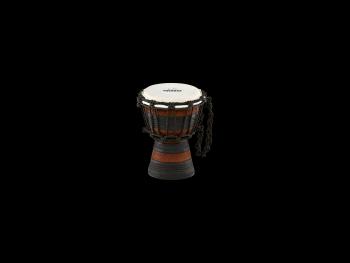 NINO DJEMBE AFRICAN XX-SMALL BROWN/BLACK COMPLEX CARVING