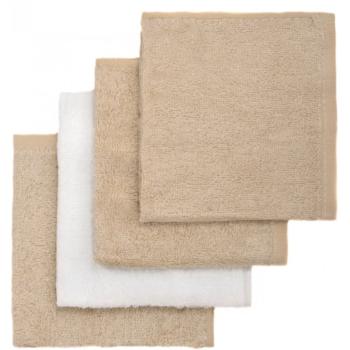 T-TOMI BIO Bamboo Baby Washcloths hubka na umývanie Beige 25 x 25 cm 4 ks