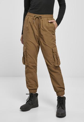 Urban Classics Ladies High Waist Crinkle Nylon Cargo Pants midground - XL