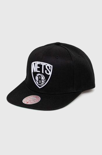 Šiltovka Mitchell&Ness BROOKLYN NETS čierna farba, s nášivkou