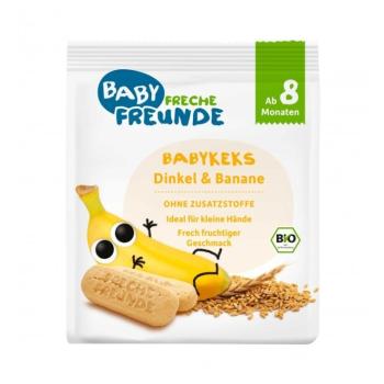 FRECHE FREUNDE Bio sušienky špalda a banán 8m + 100 g