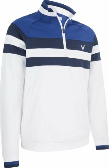 Callaway Mens LS Street Blocked 1/4 Zip Bright White XXL