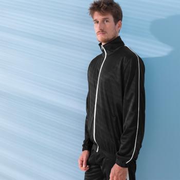 Blancheporte Športová bunda z mikrovlákna čierna 107/116 (XL)