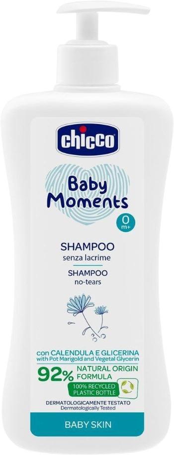 CHICCO Šampón na vlasy s dávkovačom Baby Moments 92 % prírodných zložiek 500 ml