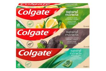 Colgate Zubná pasta Naturals Mix (Charcoal, Aloe, Lemon) 3 x 75 ml