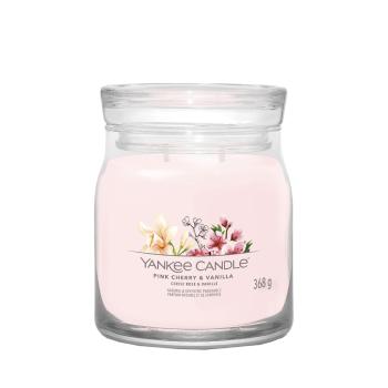 YANKEE CANDLE Signature Vonná sviečka stredná 2 knôty Pink Cherry & Vanilla 368 g