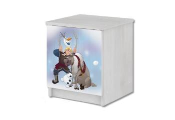 Detský nočný stolík Ľadové kráľovstvo - dekor nórska borovica nightstand Frozen