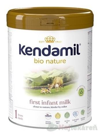 KENDAMIL BIO Nature 1 DHA+ počiatočná mliečna dojčenská výživa (od narodenia) 1x800 g