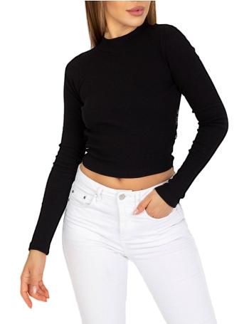 čierny crop top s holým chrbtom vel. S