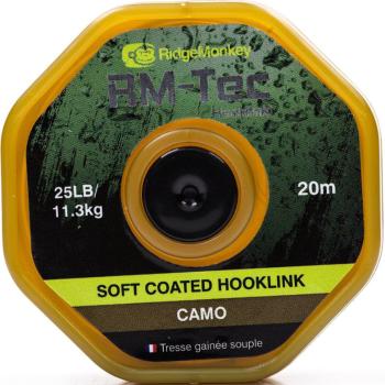 Ridgemonkey návazcová šnúrka rm tec soft coated hooklink 20 m camou-nosnosť 25 lb