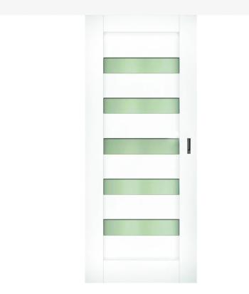 Interiérové dvere Naturel Accra posuvné 70 cm biele ACCRACPLB70PO + posuvný systém