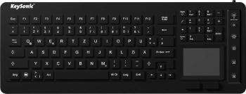 Keysonic KSK-6231 INEL (DE) USB klávesnica nemecká, QWERTZ, Windows® čierna silikónová membrána, vodotesné (IPX7), podsv