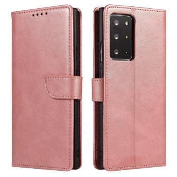 MG Magnet knižkové kožené puzdro na Samsung Galaxy Note 20 Ultra, ružové