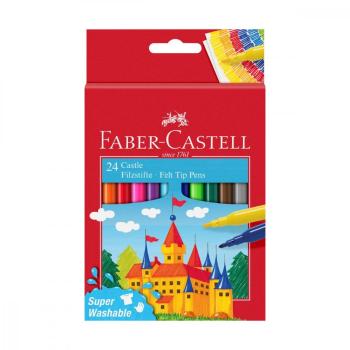 FABER-CASTELL POPISOVACE FIBRE-TIP CASTLE 24 FAREBNE