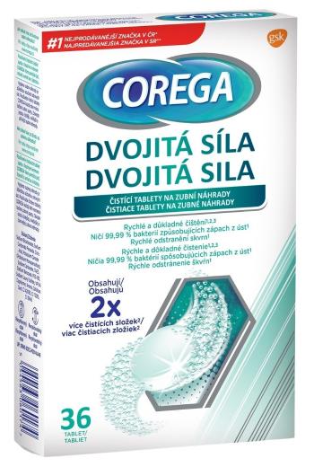 Corega Dvojitá sila čistiace tablety na zubné náhrady 36 ks