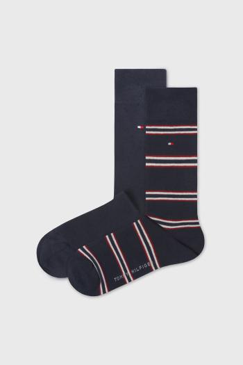 2 PACK vysokých ponožiek Tommy Hilfiger Stripe OC