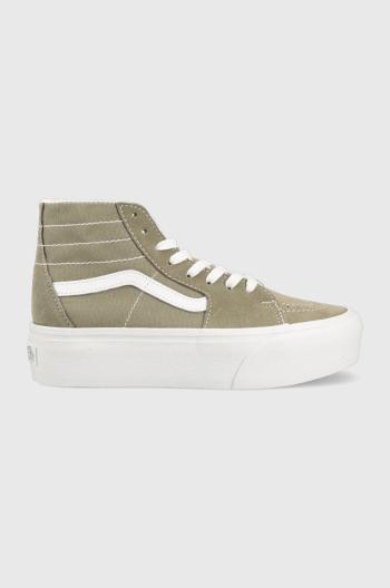 Tenisky Vans SK8-Hi Tapered Stackform dámske, zelená farba, VN0A5JMKBLV1