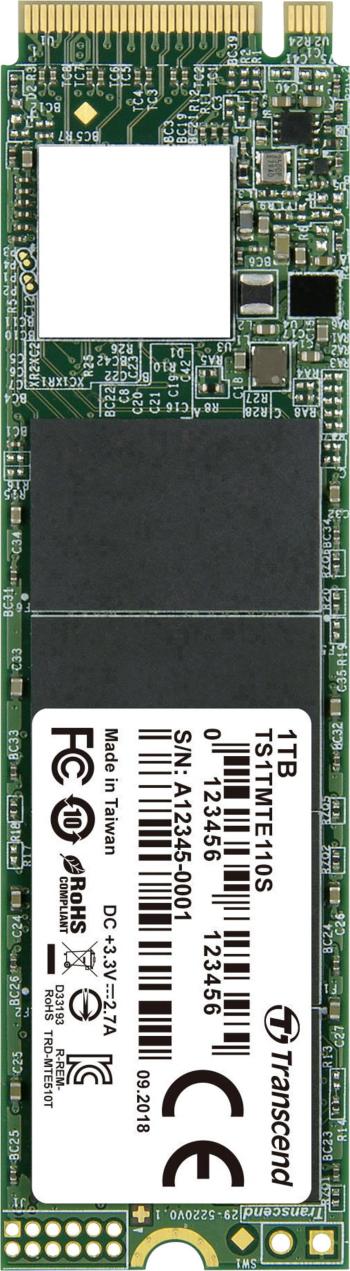 Transcend 110S 1 TB interný SSD disk NVMe / PCIe M.2 M.2 NVMe PCIe 3.0 x4 Retail TS1TMTE110S
