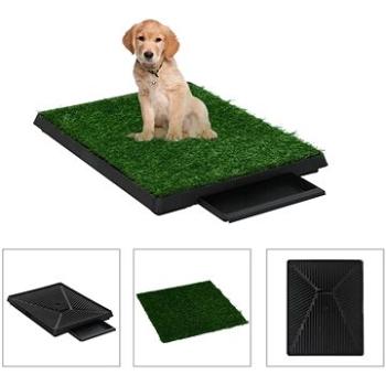 Shumee Toaleta pre psov s nádobou a umelou trávou zelená (CHPhk0202nad)