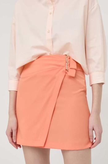 Sukňa Silvian Heach oranžová farba, mini, rovný strih